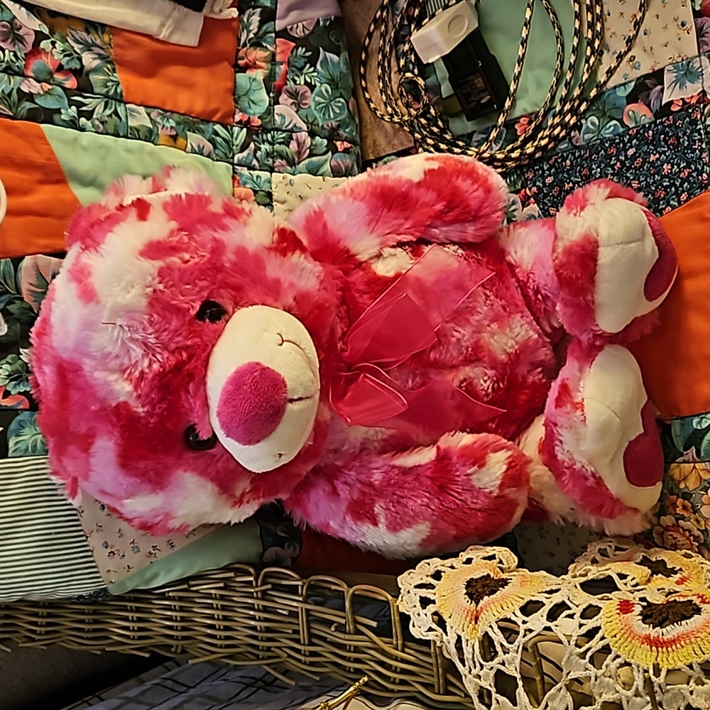 Beautiful pink and white Teddy Bear Plush
